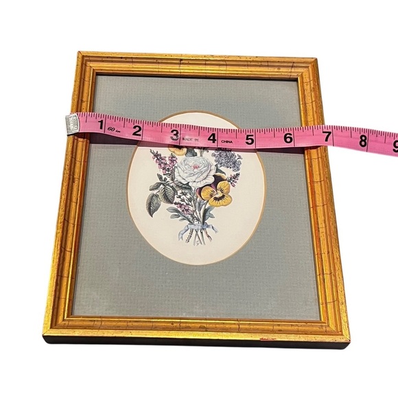 Vintage Antique Pansy Print Framed Cape Cod Dennis Mass - Picture 6 of 8